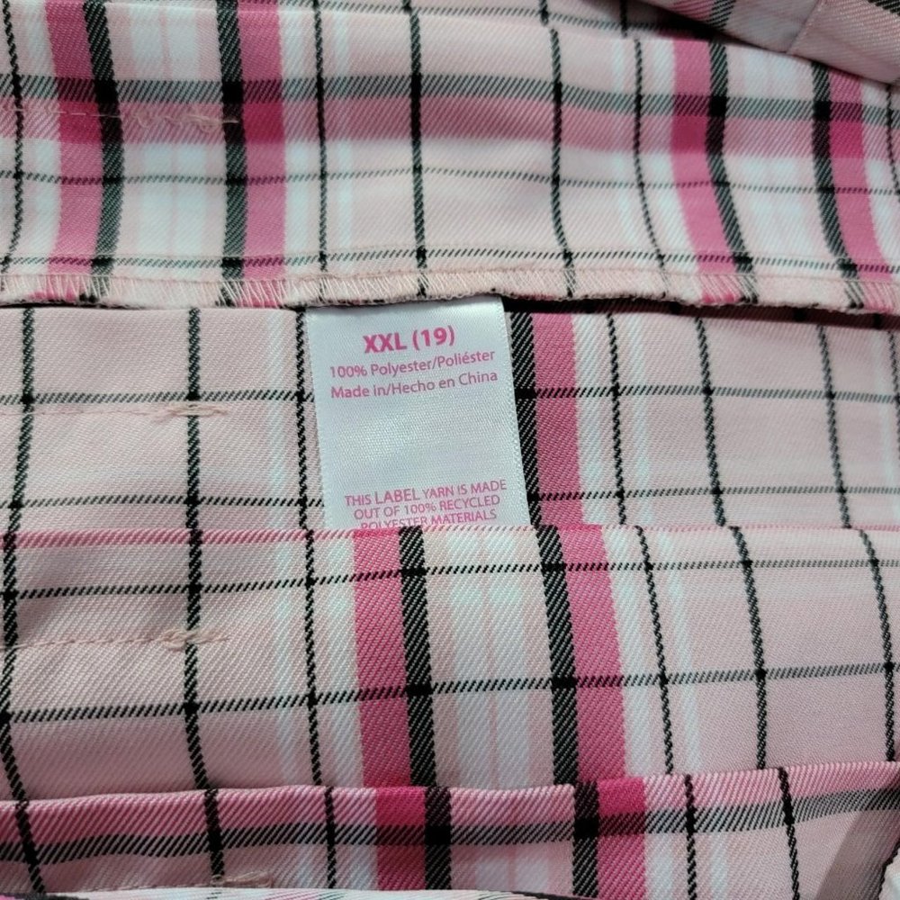 Pink And Black Plaid Pleated Skirt - Picture 3 of 3